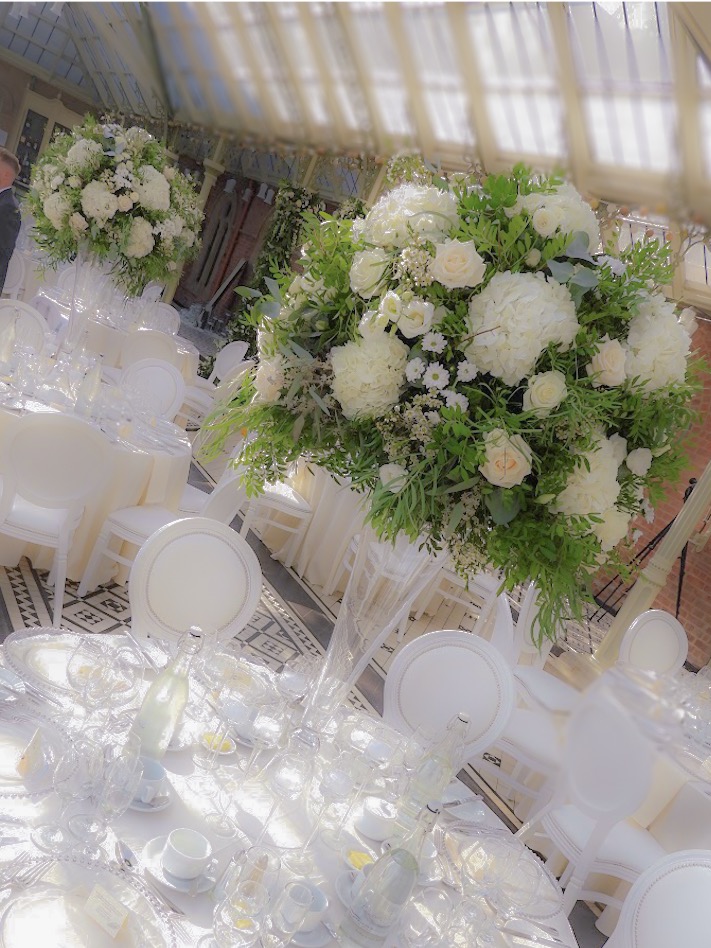 Fluted Glass vase Inspired Hire