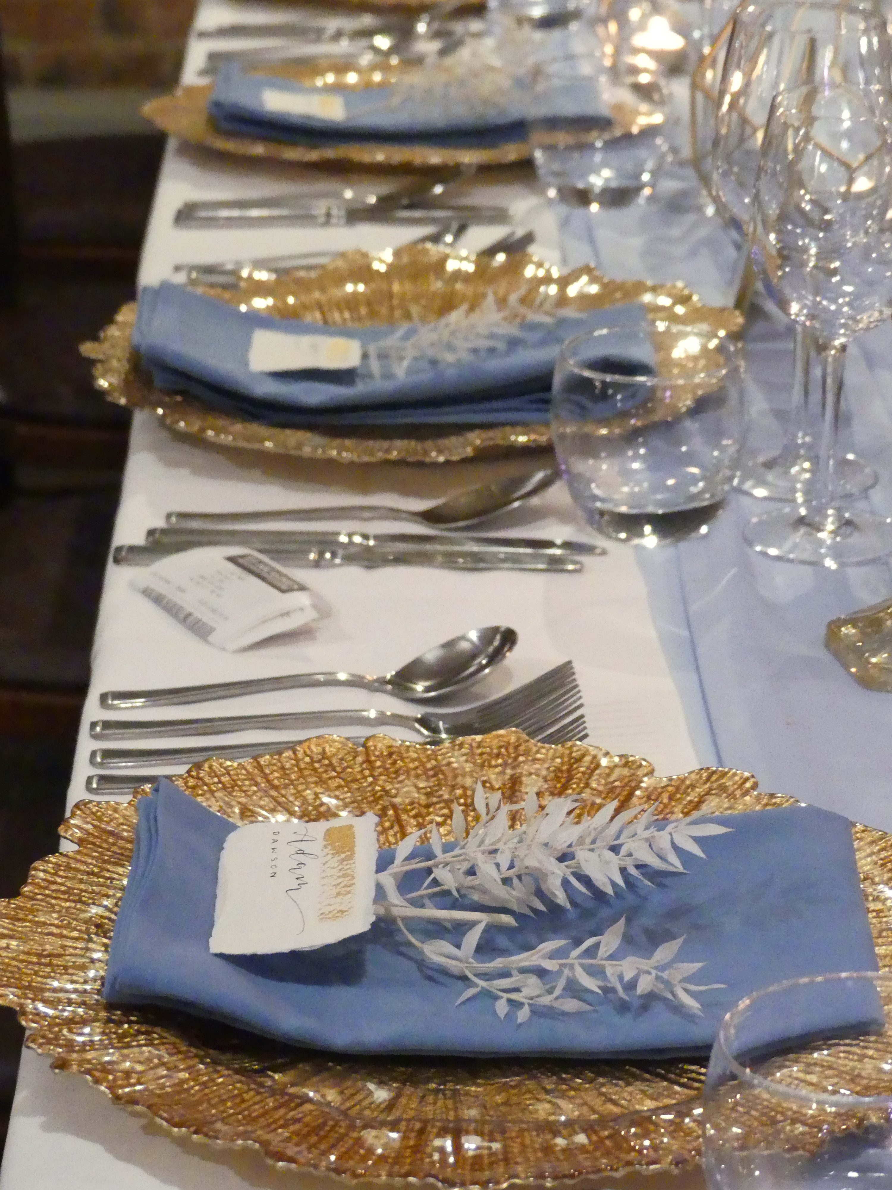 Gold Reef Charger Plates Inspired Hire